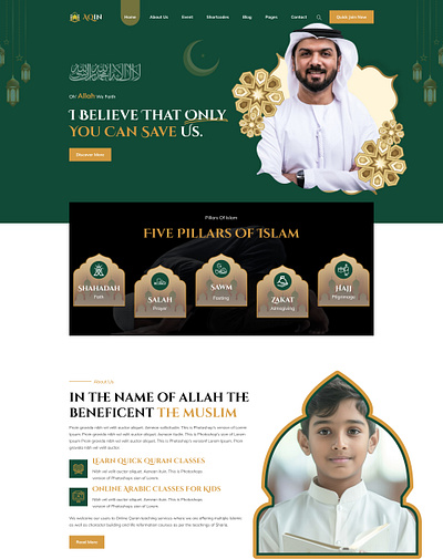 Islamic Template islamic education islamic mobile app islamic template islamic website islamic website design