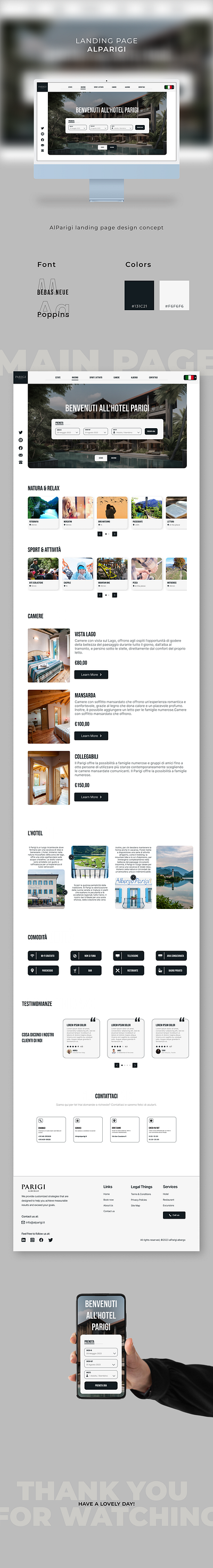 AlParigi figma hotel landing page ui ui design uiux user experience ux web design website design