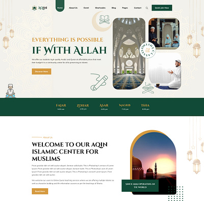 Islamic Website Template arabic website design islamic corporate design islamic design islamic mobile app islamic template islamic website