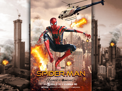 SPIDERMAN MOVIE POSTER bisht comming graphic design home movie poster recreate spiderman