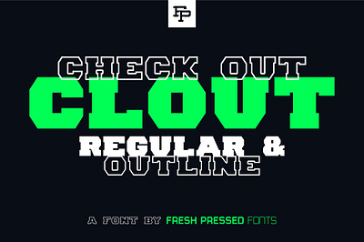 Clout Display Font athletic bold clout clout display font outline slab serif sports strong thick uppercase