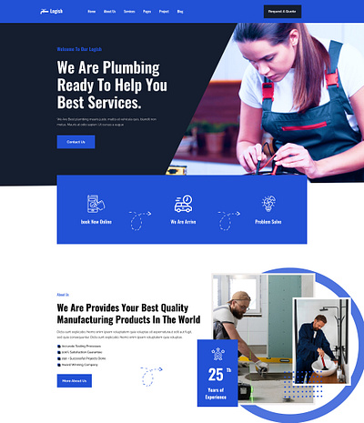 Plumbing Website Template plumbing corporate business plumbing design plumbing mobile app plumbing template design plumbing website