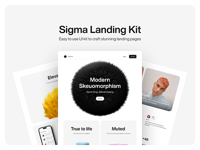 Sigma Landing Kit component design design system sigma sigma design system ui uikit ux