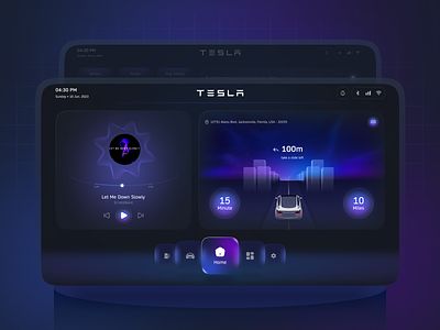 Tesla UI Refined: Modern Aesthetics and Intuitive Flow automotive design car infotainment systems car technology customizable themes dailyui design electric vehicles graphic design inspiration minimalist modern night vision mode sophisticated tesla tesla redesign touchscreen display interface ui uidesign userinterface ux