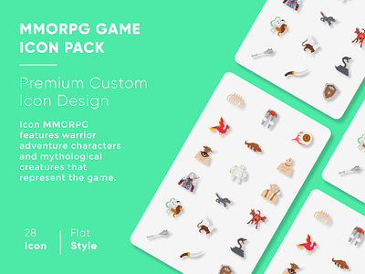 MMORPG GAME ICON PACK DESIGN flat icon game icon icon icon design icon pack illustration logo mobile app uiux