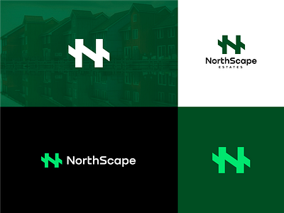 North Scape Estates architecture branding concept double meaning estates interior design letter lettermark logo minimalist n n letter north real estate roxana niculescu simple