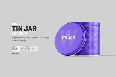 Small Tin Jar Packaging Mockup aluminium aluminium can aluminium jar brand psd branding can cans cap jar jar mockup jars lid mockup mockups packaging psdmockup small tin jar packaging mockup tin tin jar mockup tin mockup