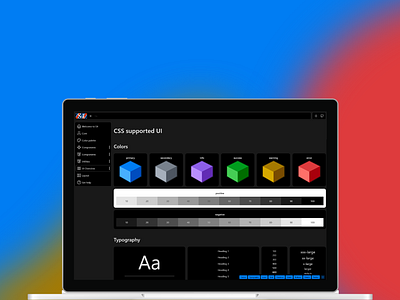 S4 - UI System color palette branding css design systen html icons illustration js lunacy product design sass svelte ts typography web design