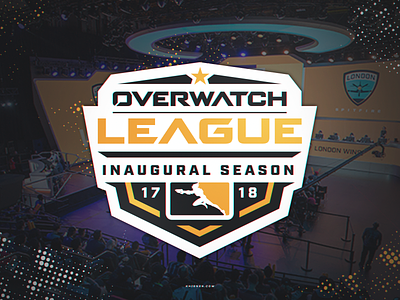 Overwatch League Inaugural Season 17-18 brand esports illustration logo logotype overwatch shield sport logo