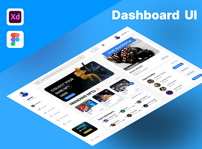 NFT Dashboard UI adobe xd animation app creative dashboard creative design dashboard dashboard ui design figma figma app figma kit figma ui modern dashboard modern ui modern ui kit nft nft creative ui nft dashboard prototyping ui