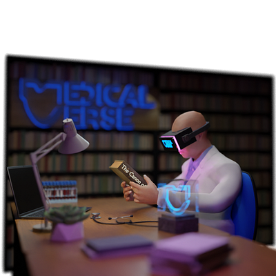 MedicalVerse.com 3d graphic design logo