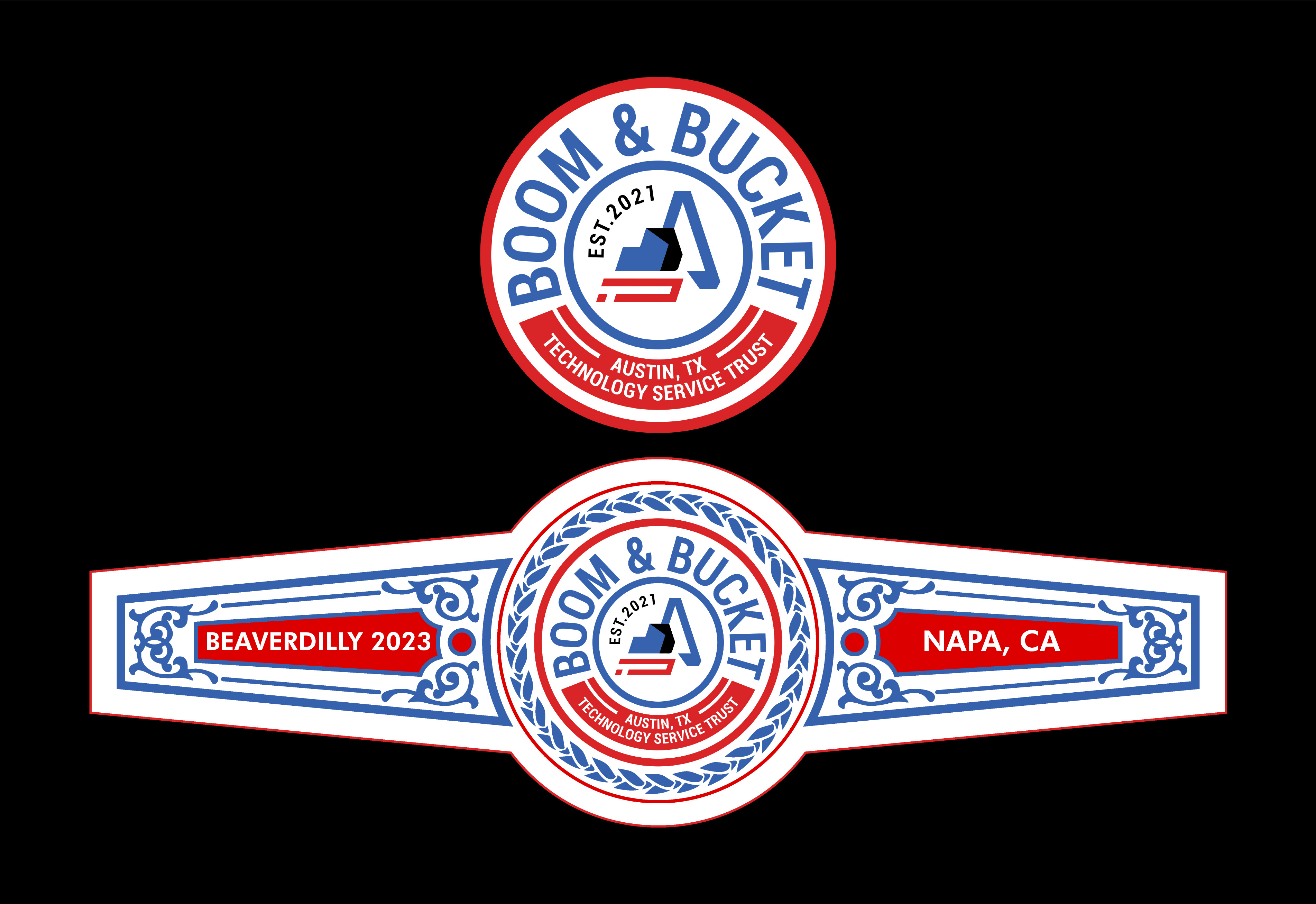 Boom and Bucket Cigar Logo and label Design cigar cigar designs cigar tube and cigar box design