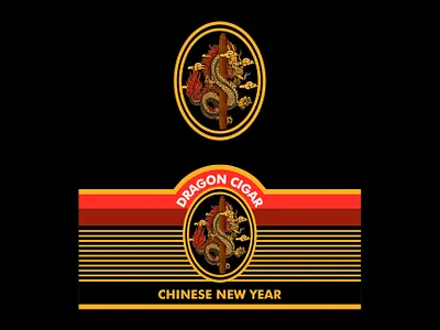 Dragon Cigar Logo and label Design cigar cigar band cigar label cigar logo cigar ring cuban dragon logo logo
