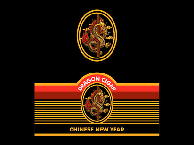 Dragon Cigar Logo and label Design cigar cigar band cigar label cigar logo cigar ring cuban dragon logo logo