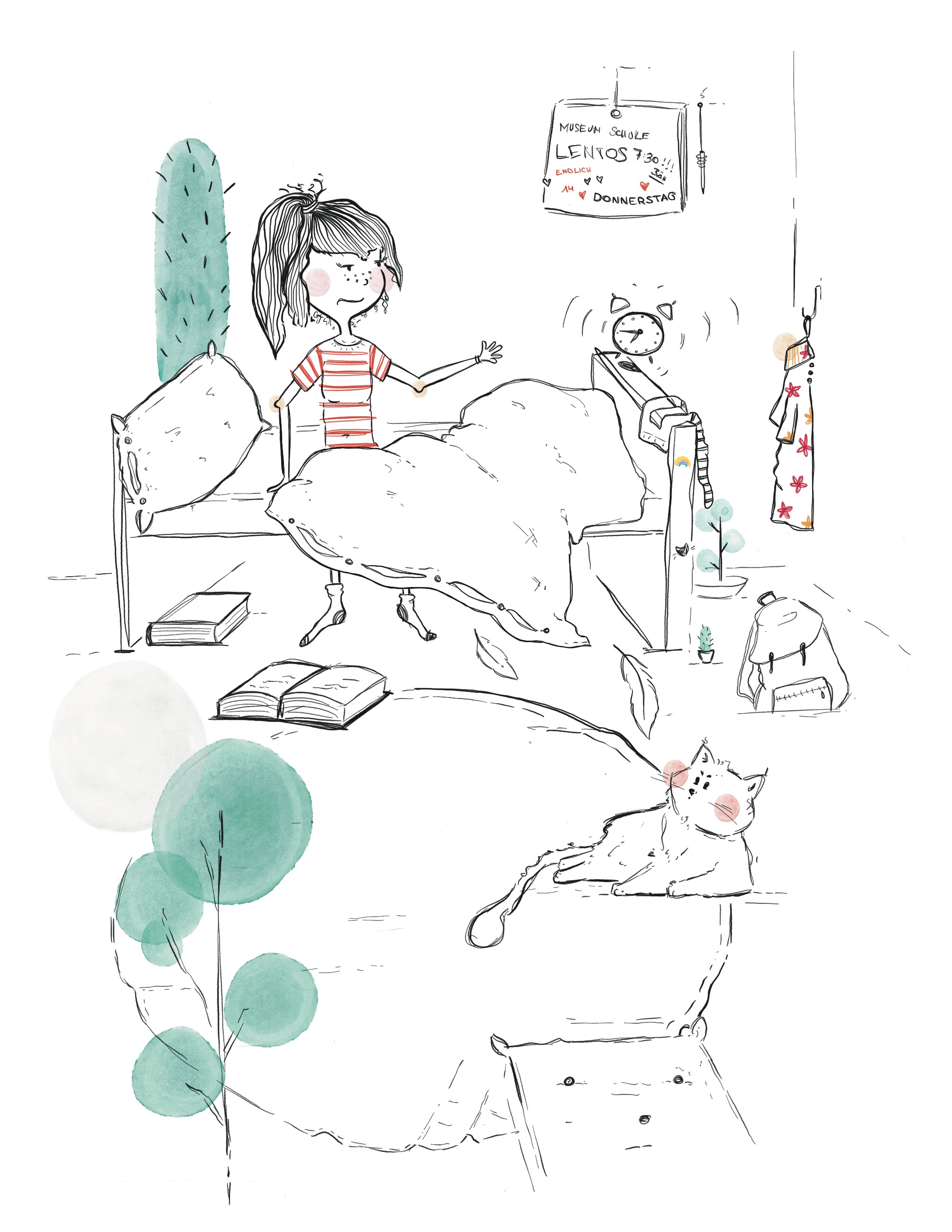 Book Illustrations bookillustration catgirl cover illustration youthbook