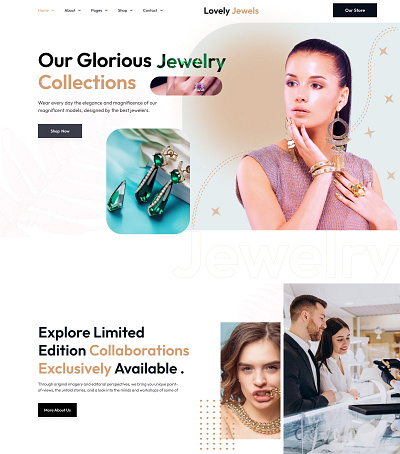 Jewelry Template Website jewelry jewelry corporate design jewelry design jewelry mobile app jewelry template jewelry website jewelry website design