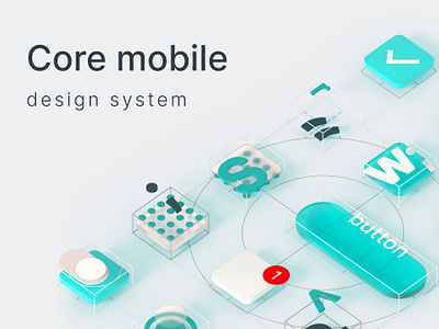 illustration for DS core design 3d branding design finance graphic design illustration product ui