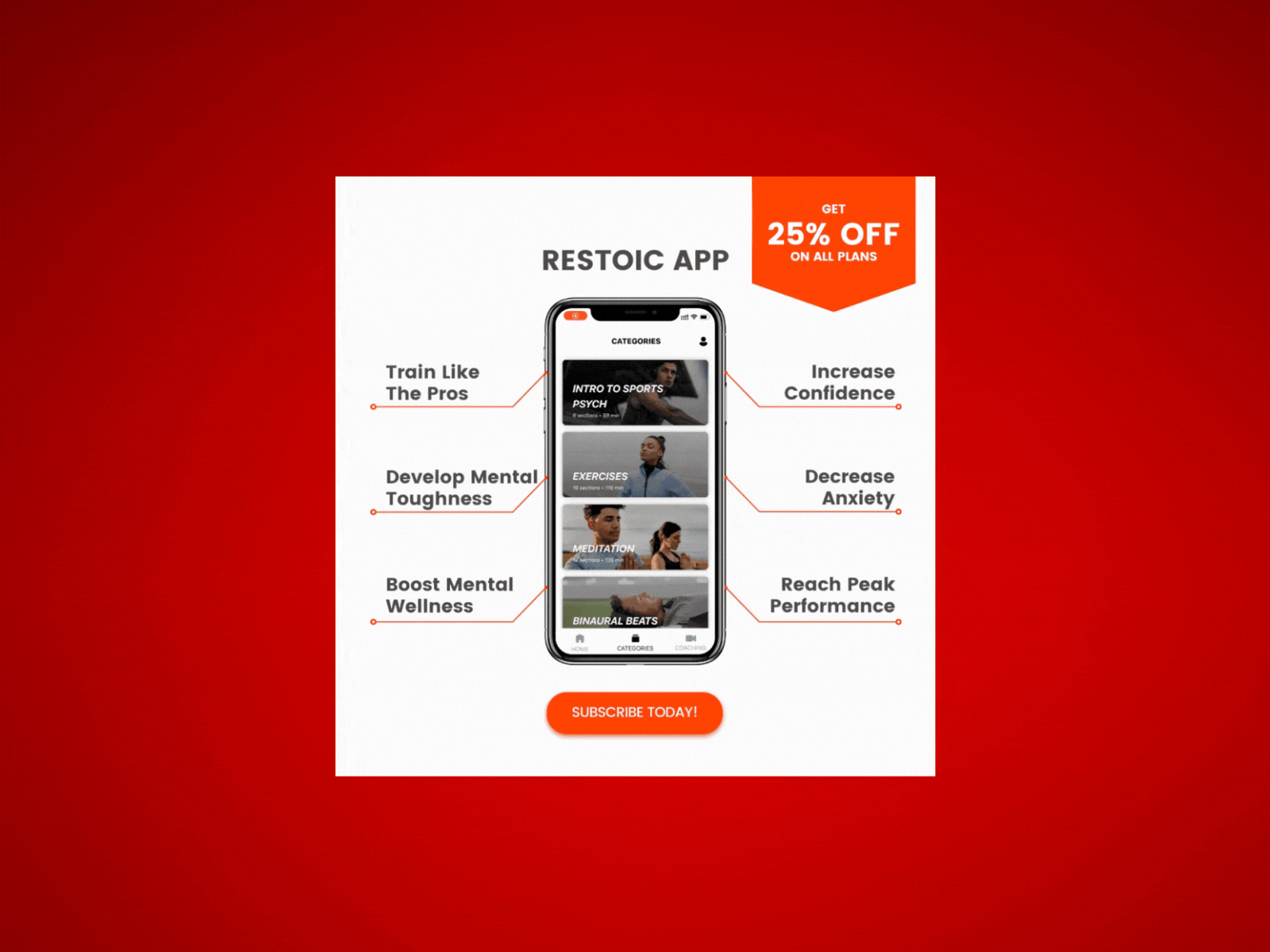 Restoic | Social Media Ad ads branding coaching gif graphic design sport ui