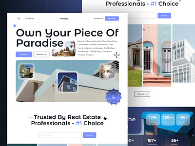 Real Estate Website - Landing Page Design branding graphic design ui