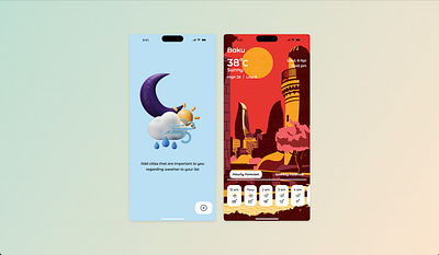 Weather Design appdesign dailyui design mobileapp mobiledesign ui uidesign ux weather app design