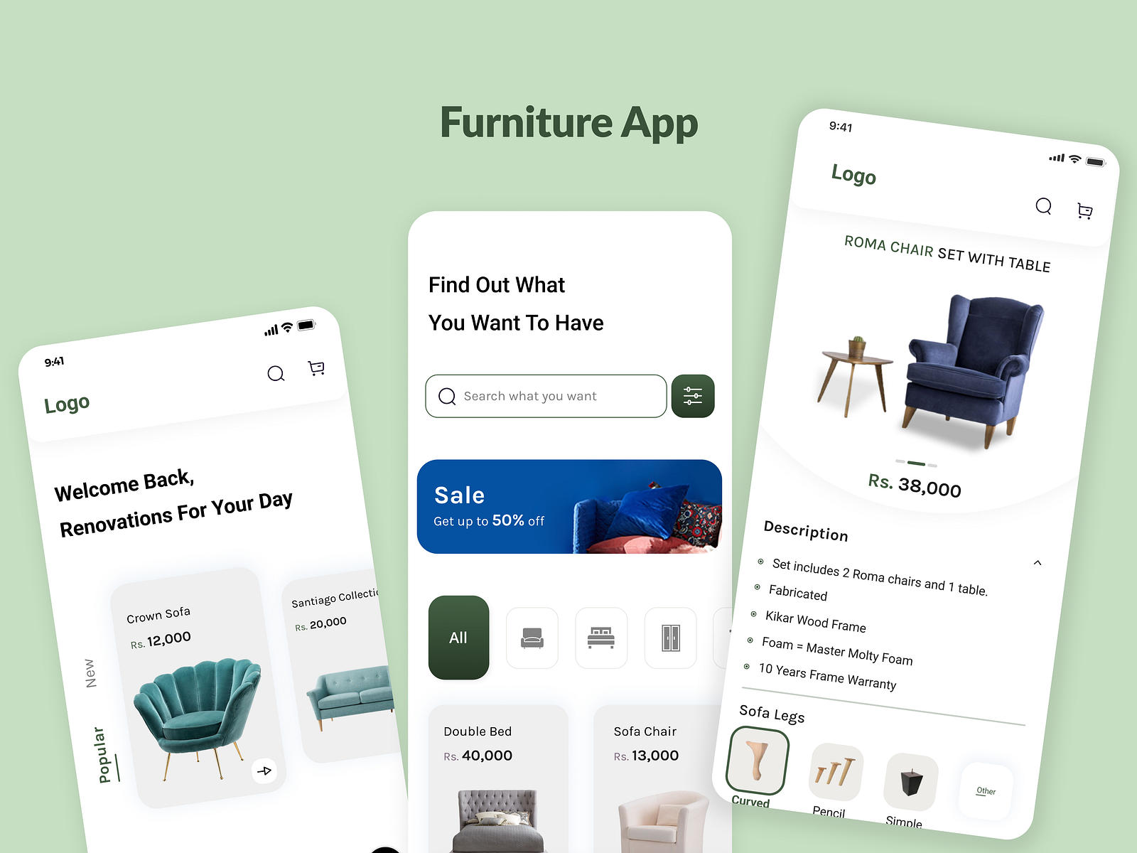 Furniture App by Ayesha Ayaz on Dribbble