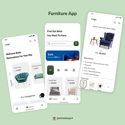 Furniture App appdesigns appui categories design furniture furnitureapp furniturehomepage mobile app mobileapp ui uiux