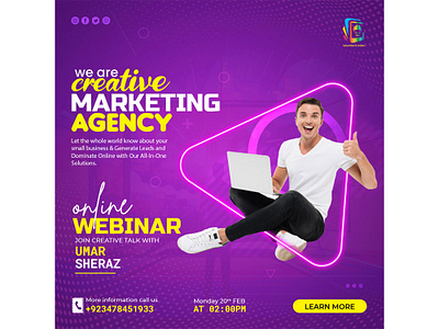 Marketing Agency | Social Media Marketing | Post Design design facebook post graphic design illustration instagram post logo marketing marketing agency online marketing online webinar post design social media social media design social media marketing social media post design