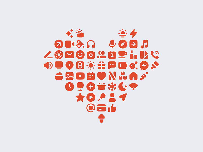 Happy Valentine's Day! figma heart icon icon design icon pack icon set iconography valentine