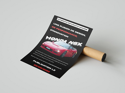 Honda NSX Poster car graphic design honda nsx poster print