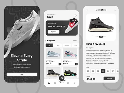 Online Sneaker Shop app concept design figma ui user interface ux