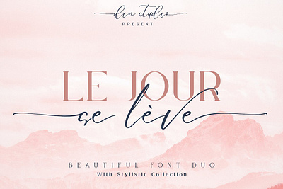 Le Jour - Font Duo beauty mockup branding calligraphy cover book girly font instagram stories instagram story logo logo font modern modern calligraphy modern font serif serif font signature signature font wedding wedding font wedding invitation wedding script