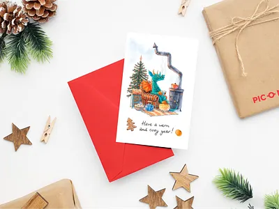 New Year's cards illustrations art design graphic design illustration