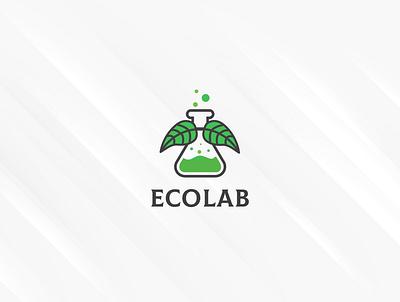 ECOLAB logo design branding design eco eco logo illustration lab lab logo logo logo design logo designer logos minimal logo modern logo science logo tube logo