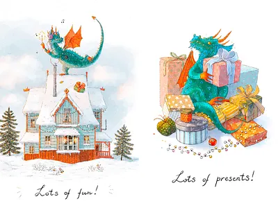 New Year's cards illustrations art christmas design graphic design illustration