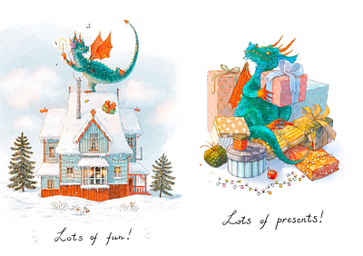 New Year's cards illustrations art christmas design graphic design illustration