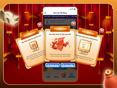 Lucky Wheel Game - Ahamove's Tết 2024 Project 2024 game game ui gamification gamify gaming hpny lucky wheel new year product design tết ui ui design ui game uxui