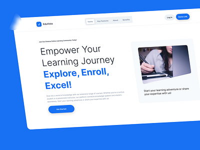 Eduvista Landing Page Design agency app branding chart course courses design digital explor hashlogics learning lms marketing marketing page payment slip typography ui web design