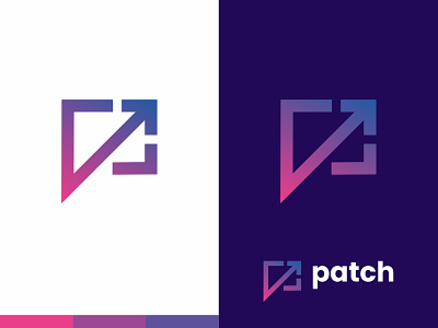 Patch arrow line logo p patch