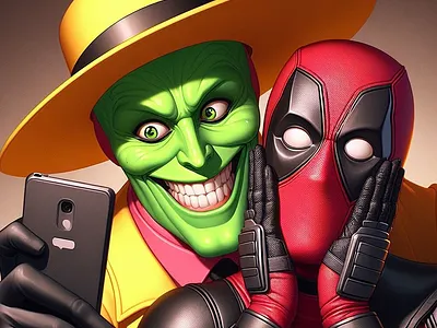 3DCG - Artwork illustration / Mask & Deadpool 3d 3dcg animation il illustration