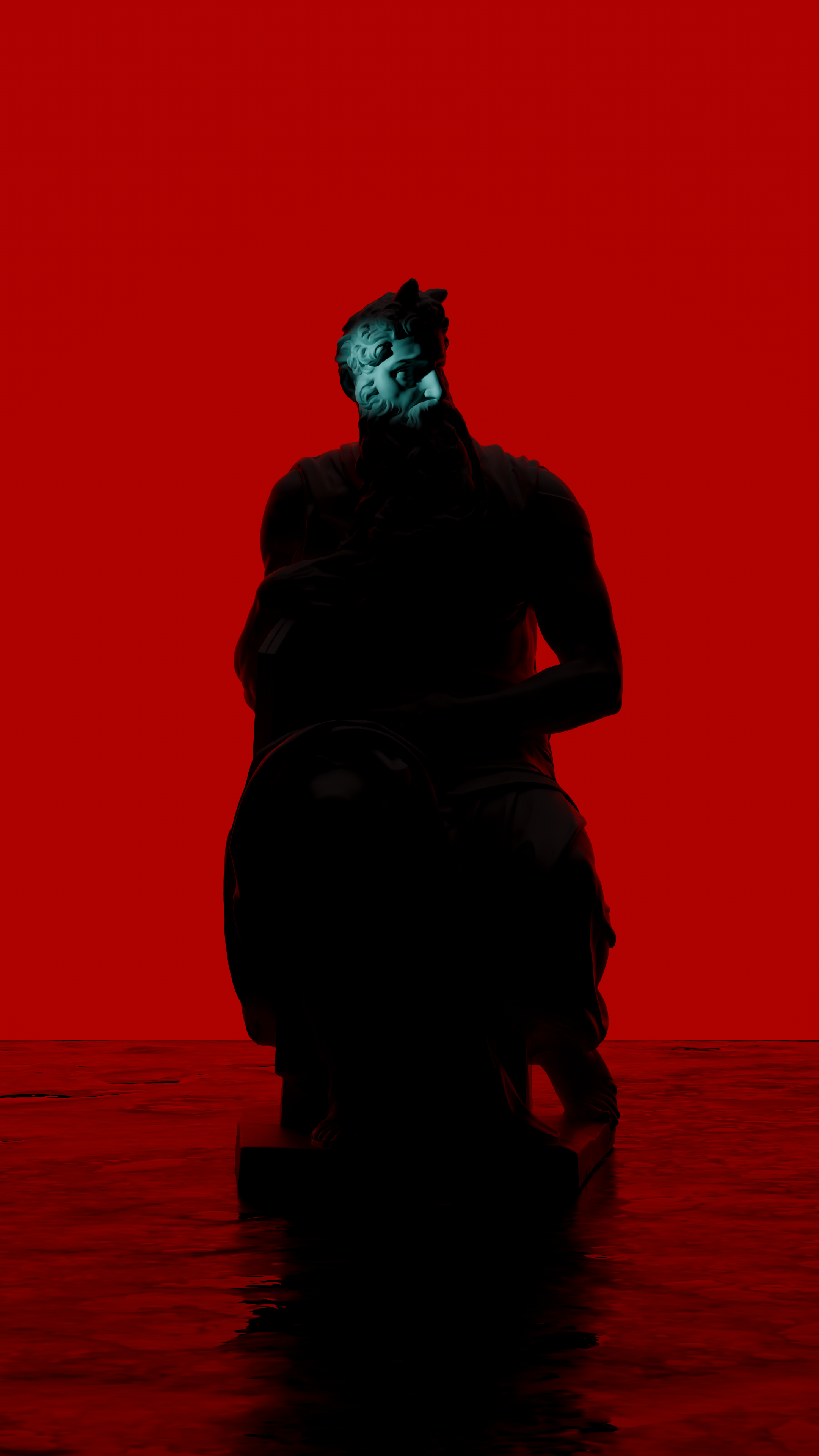 Contrasted feelings 3d illustration