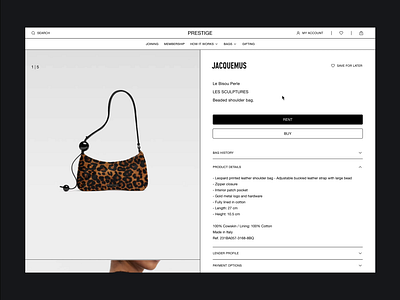 Case Study: Handbag Fashion Marketplace animation branding case study design fashion handbag landing page luxury marketplace motion graphics platform ui ux website