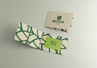 Matcha Coffee bold branding design gift card graphic design illustration illustrator logo packaging photoshop