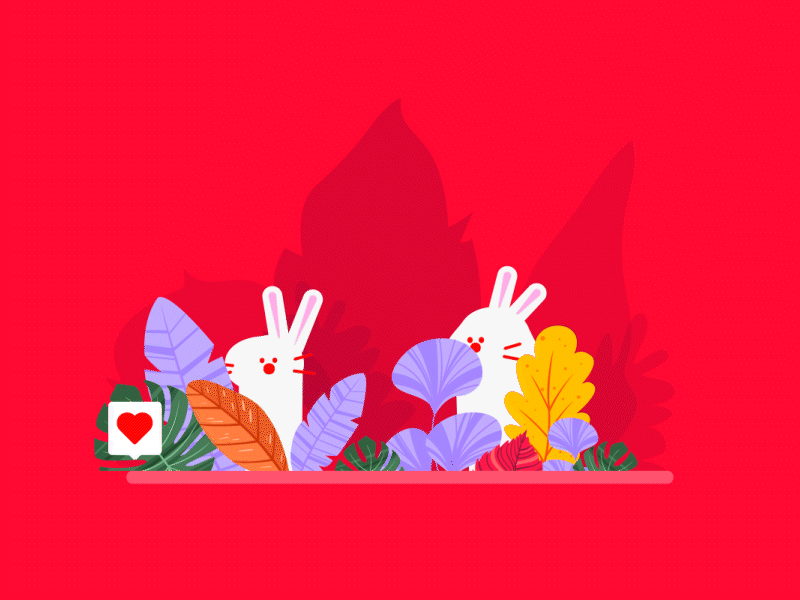 Happy Valentine's Day - Funny Animation animation art blackonewhitegk bunny concept firebeez fun illustration illustrator love motion graphics rabbit valentinesday