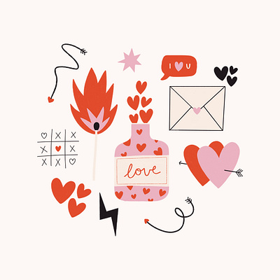 Love cards cute graphicdesign heart illus illustration love love illustration saint valentin valentines day valentinesday