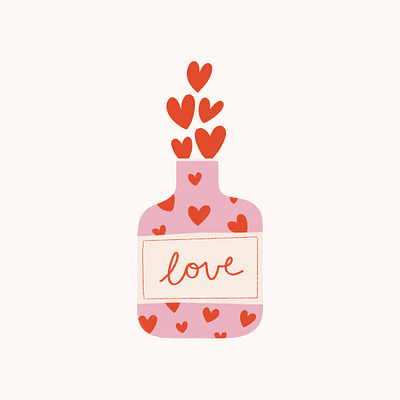 Love jar cute graphicdesign illustration love jar love serum saint valentin share love valentines day valentinesday