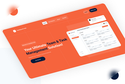 TemSync Landing Page admin animation app colors dashboard icon logo management team typography ui user ux web app web design