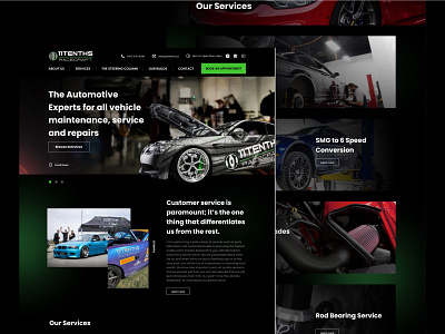 Automotive Maintenance Web Design ui ux web
