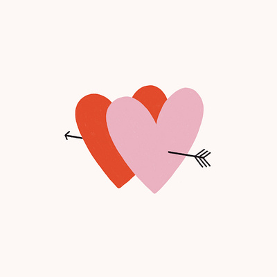 Hearts cute design hearts illustration love illustration pink and red saint valentin valentinesday