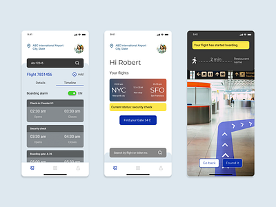 Simplify Airport Navigation - App UI design airport app app design mobile app ui ui design uiux userinterface visual design