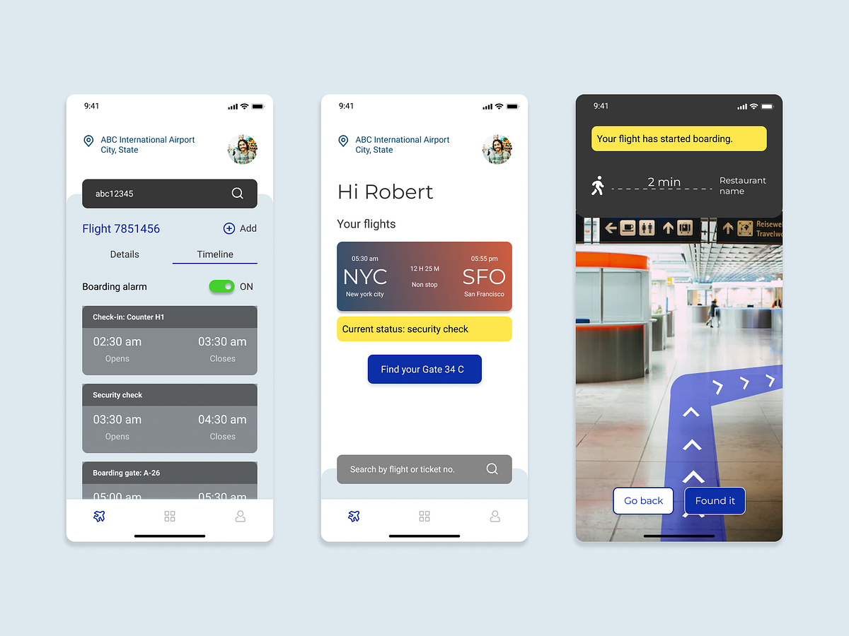 Simplify Airport Navigation - App UI design by Vrinda Prajapati on Dribbble